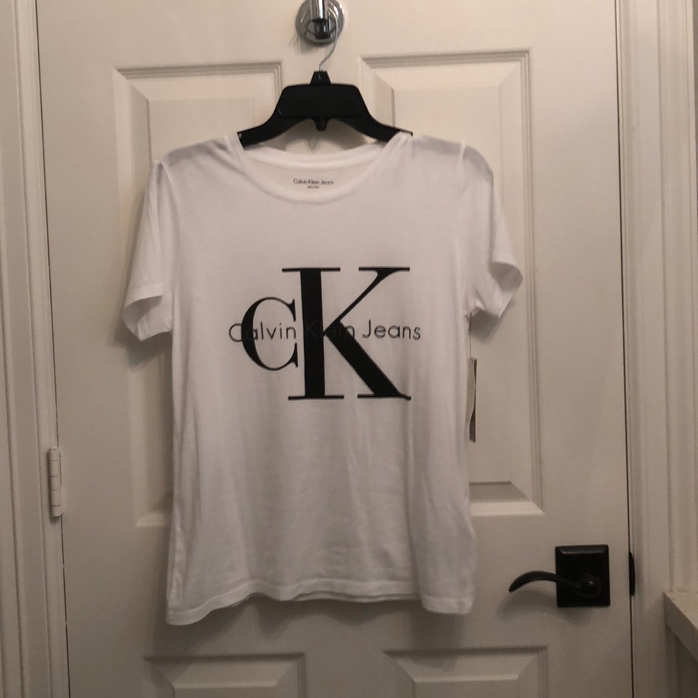 Calvin Klein jeans white top